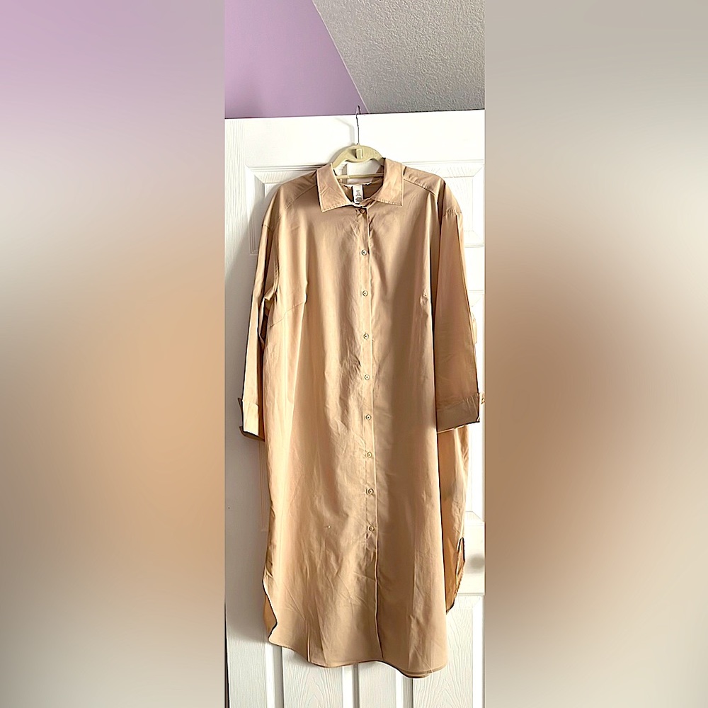 100% Cotton Button Down Dress worn once excellent condition